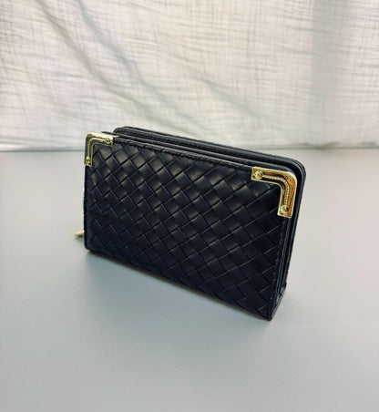 Ladies Woven Leather Wallet