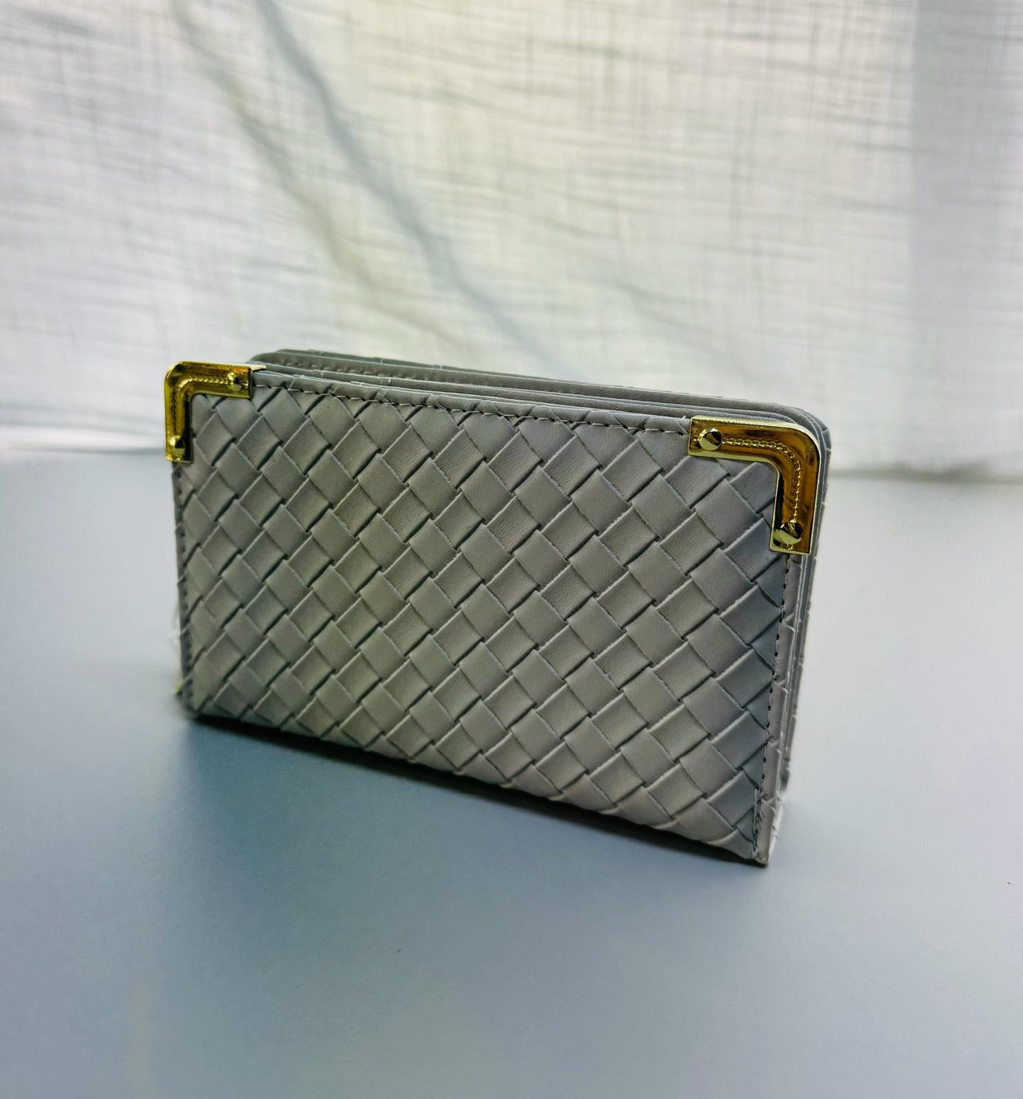 Ladies Woven Leather Wallet