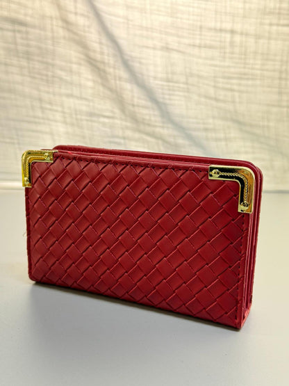 Ladies Woven Leather Wallet